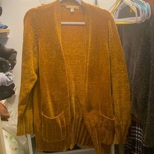 Mustard soft cardigan with pockets
